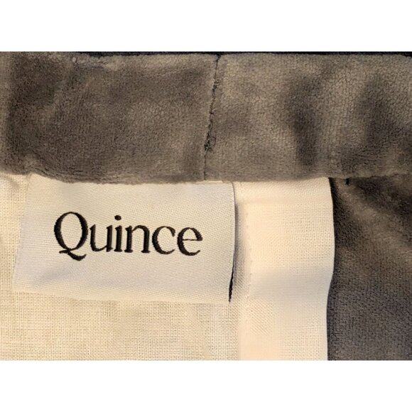 Quince Cotton Velvet Room Darkening Curtain Color Dark Grey Size 48x96 -NEW- - Picture 3 of 7